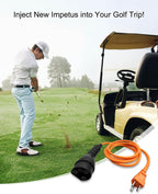 Charging Power Cord Assembly Fits for Evolution EV ICON EV Models Replaces 2.04.0620, 120V Golf Cart Charger Power Cord