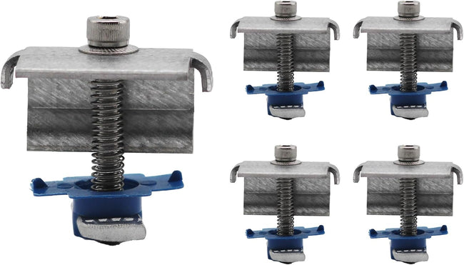 SPEC158-5PK Solar Panel End Clamps for 1-5/8 in. Steel Strut Channel, Solar Panel Kit with End Clamps and Cone Nuts for Mounting Solar Panels, Pack of 5 Hover Image