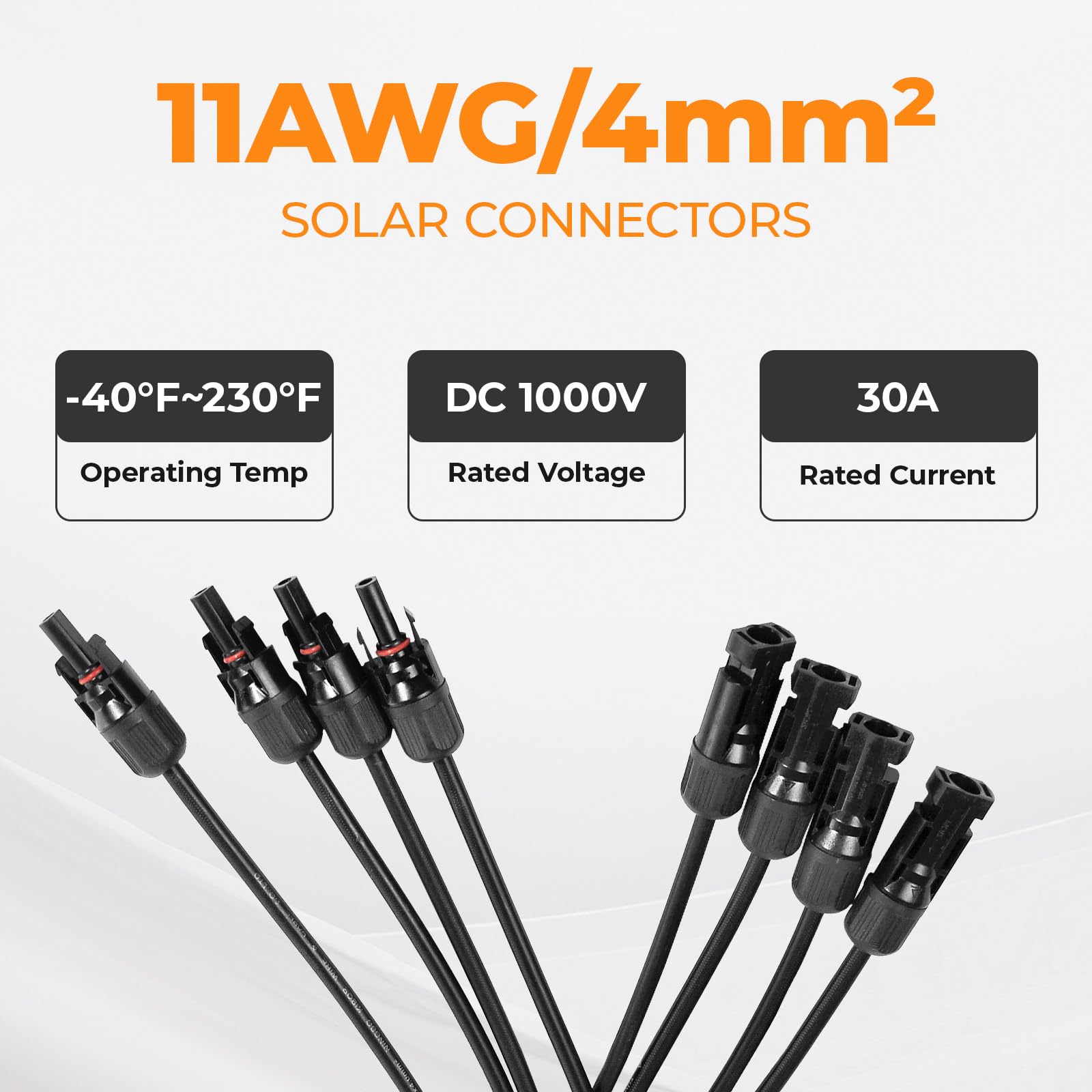 Pjerjzn Solar Panel Connector 4 to 1 Solar Panel Splitter 4 Way 1000V Solar Panel Parallel Connectors Solar Adapter Cable Plug Pair for Solar System Solar Panel (4 to 1 1 Pair)