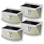Aootek New Solar Motion Sensor Lights 120 LEDs with Lights Reflector,270° Wide Angle, IP65 Waterproof, Step Lights for Front Door, Yard, Garage, Deck (Black, Daylight White, 6-Pack)