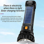 Solar/Rechargeable Multi Function 1000 Lumens LED Flashlight