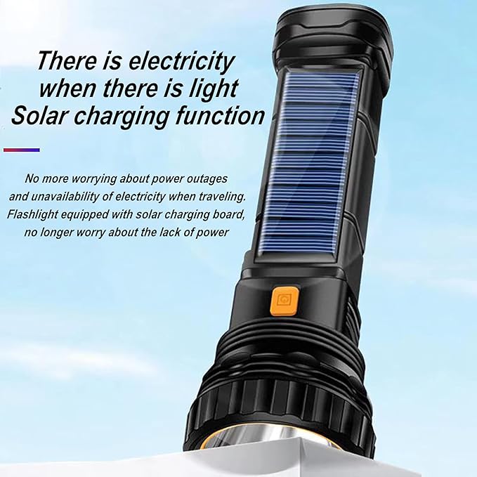 Solar/Rechargeable Multi Function 1000 Lumens LED Flashlight