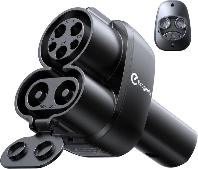 Ecogenix Upgraded 2In1 CCS & J1772 to Tesla Adapter, 250KW Fast CCS1 to Tesla Charging Adapter, Fit for 2021-2026 Tesla Model Y, 3, S, X, Compatible with CCS1& J1772 Level 1 2 3 Charging Stations Hover Image