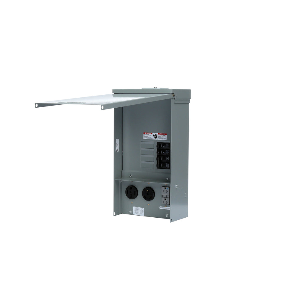 Siemens TL137US Talon Temporary Power Outlet Panel by with a 20, 30, and 50-Amp Receptacle Installed, 125 Amp Main Breaker, Unmetered