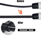 EV Charger Cable Protector, 23FT Electric Car Charger Cable Sleeve,Wear/UV-Proof,EV Charger Cord Protector Flexible/Pet Resistant/Prevents Tread & Door Squeeze