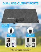 Ecosonique 30W Portable Foldable Solar Panel Charger with USB-C & USB-A