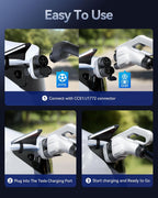Ecogenix Upgraded 2In1 CCS & J1772 to Tesla Adapter, 250KW Fast CCS1 to Tesla Charging Adapter, Fit for 2021-2026 Tesla Model Y, 3, S, X, Compatible with CCS1& J1772 Level 1 2 3 Charging Stations