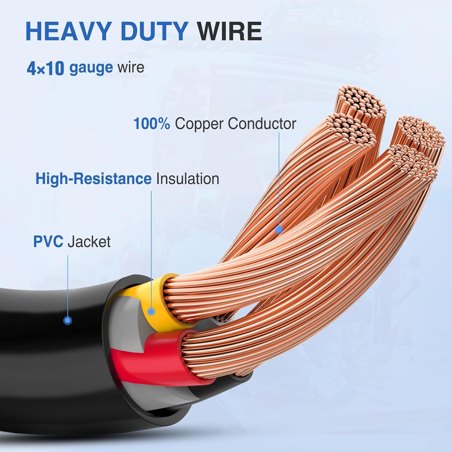 Nilight EV Adapter Cord 30 Amp to 50 Amp 4 Prong Pure Copper New Dryer Outlet to EV Plug Conversion Heavy Duty 10 Gauge Wire Nema 14-30P to 14-50R 30M/50F for Level 2 EVs Using