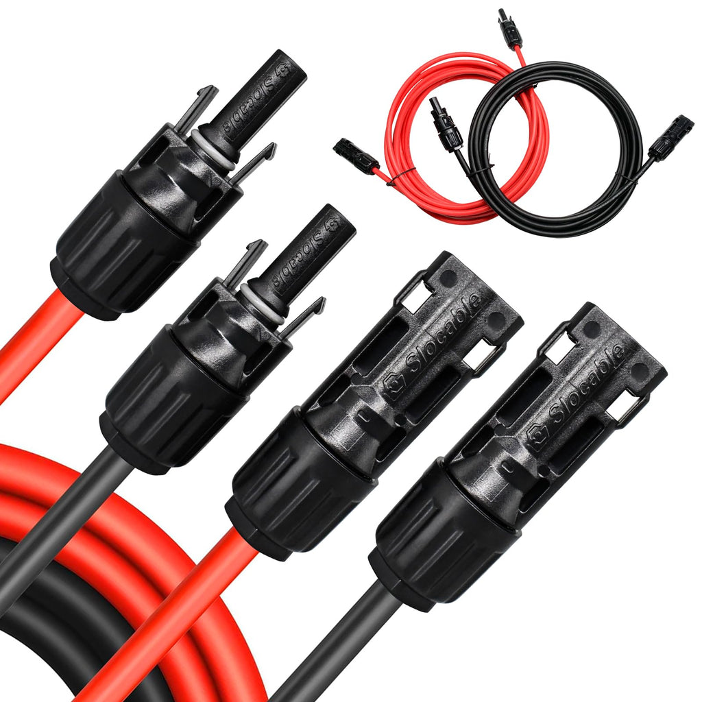 8AWG Solar Panel Extension Cable,1500V IP68 Solar Wire with PV Female and Male Connector, Great for RV, Home, Boat & Solar Panel Systems(20Ft)