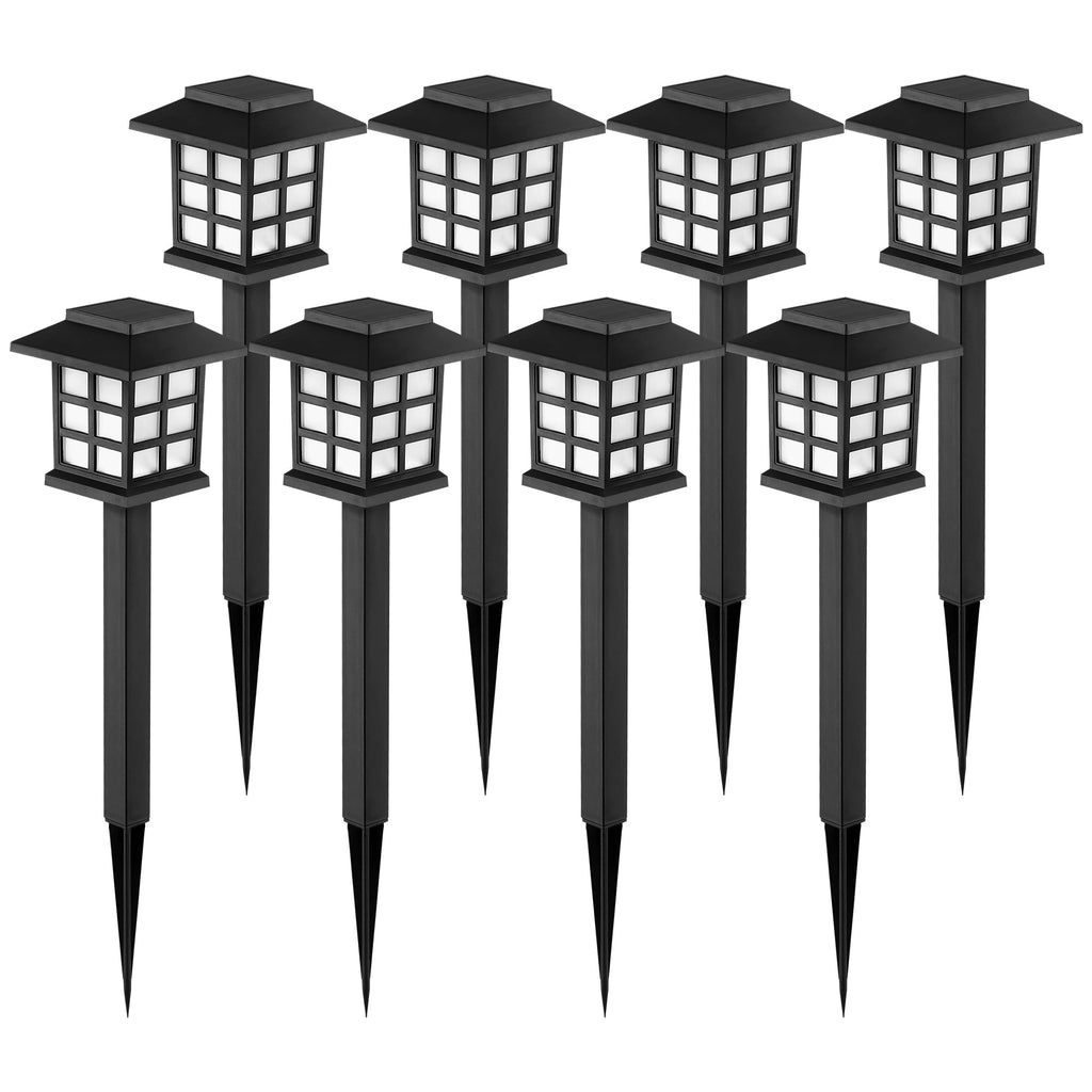 GIGALUMI Solar Outdoor Lights,12 Pack LED Solar Lights Outdoor Waterproof, Solar Walkway Lights Maintain 10 Hours of Lighting for Your Garden, Landscape, Path, Yard, Patio, Driveway