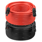 10AWG Solar Extension Cable 5FT – 2 Pack Red & Black PV Wire with Solar Connectors, 84-Strand Tinned Copper, Dual XLPE Insulated, Outdoor UV-Resistant Cable for RV, Inverter, Battery