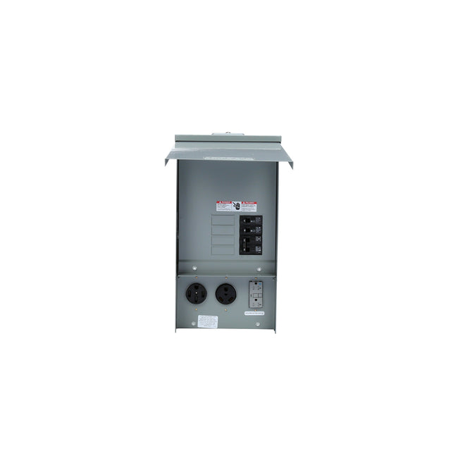Siemens TL137US Talon Temporary Power Outlet Panel by with a 20, 30, and 50-Amp Receptacle Installed, 125 Amp Main Breaker, Unmetered Main Image