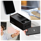 Portable Charging Bank, 66W 50000mAh Capacity Fast Charging Portable Charger, Portable Energy Bank Phone Battery Bank with LED Display for Hiking Camping Outdoor(White)