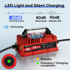 EPOWREY 15 AMP 48 Volt Golf Carts Battery Charger for Club Car 3-Pin Round Plug,for Lead Acid Battery