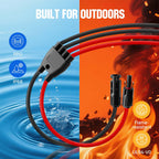 ECO-WORTHY Integrated Solar Connector 2-4 Y Branch Parallel PV Adapter Cable Wire Plug Tool Kit for Solar Panel(M/FF+F/MM)