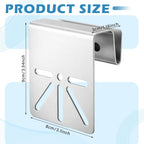 Saysurey 2 Pcs Standard Size Gutter Mount Stainless Steel Bracket No-Drill Anti-Rust Solar Security Camera Holder with Stainless Screws Gutter Mount for Security Camera Outdoor Use