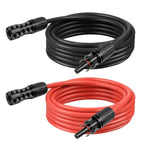 8 AWG Solar Extension Cable 50FT Black + 50FT Red, 8 Gauge Solar Panel Wire Male to Female Tinned Copper Wire for Solar Panel, Automotive, RV, Boat, Outdoors