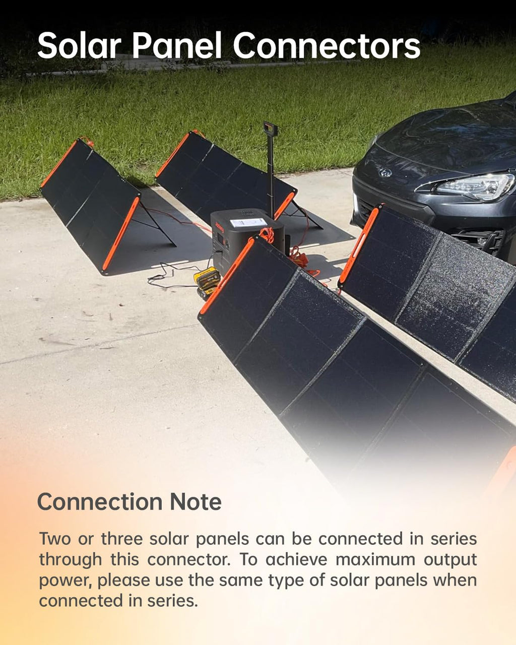 Naubluvo Solar Panel Connector for Jackery Solar Panel SolarSaga 200W/100W, for 2 or 3 Solar Panels Connection, Compatible with EcoFlow/Anker/Bluetti/Jackery Portable Power Stations, XT60 Female Plug