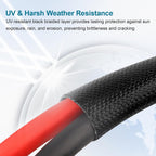 8AWG Solar Cable - 15FT Solar Panel Extension Cord 8 Gauge PV Wire with Flame Retardant Protective Sleeving Female & Male Waterproof Connector for RV, Photovoltaic Systems, Solar Panels (15 Feet)
