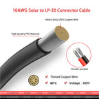 10AWG 2 Pin Power Industrial Circular Connector to Solar Adapter for Furrion, River RV Solar Ports Solar Panel Suitcase(10FT)