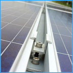 12 Pack Solar Panel Mid Clamps 1.06 Inch Solar Panel Bracket Aluminium Mounting Accessories Aluminum Solar Mid Clamp for Solar Panel Mounting Solar Panel Mid Clamp