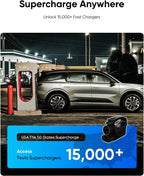 NACS to CCS Electric Vehicle Adapter, Max 500A 1000V Fast NACS DC Adapter Compatible with Tesla Supercharger V3/V4 [Check with Your Automaker for Compatibility]