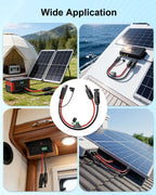 KYN Design Solar Panel Connector to SAE Adapter Cable, 1FT 10AWG Solar Extension Cable with Fuse/SAE Polarity Reverse Adapter for RV Solar Panel Charger Kit