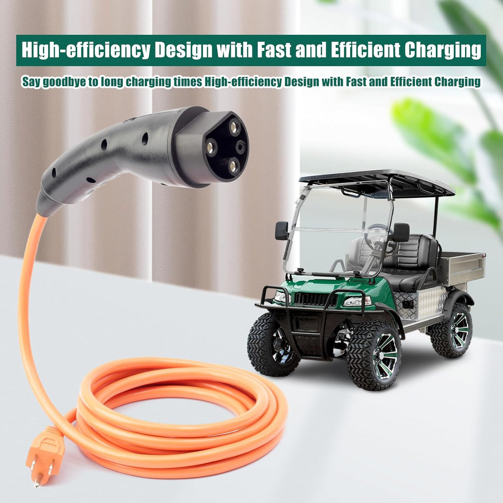 YUXIVCNE ST-031016-PT Charging Power Cord Replacement for Evolution ICON EV Golf Carts, 120V 3 Pin Charge Cable Assembly Replace 2.04.0620
