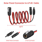 10AWG 2 Pin Power Industrial Circular Connector to Solar Adapter for Furrion, River RV Solar Ports Solar Panel Suitcase(10FT)