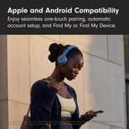 Beats Solo 4 - Wireless Bluetooth On-Ear Headphones, Apple & Android Compatible, Up to 50 Hours of Battery Life - Slate Blue (Renewed)