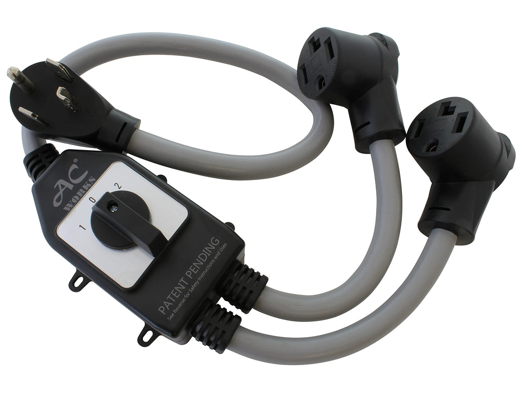 AC WORKS EV Charging Adapter for Tesla Use (TT-30P RV/Trailer 30A Gen2)
