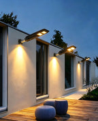 JAYNLT Outdoor Solar Street Light, 3000K/4000K/6500K Dusk to Dawn Solar Flood Light with Motion Sensor, IP67 Waterproof Super Bright LED Outdoor Lighting for Yard, Garage and Other Area Lighting-2pack