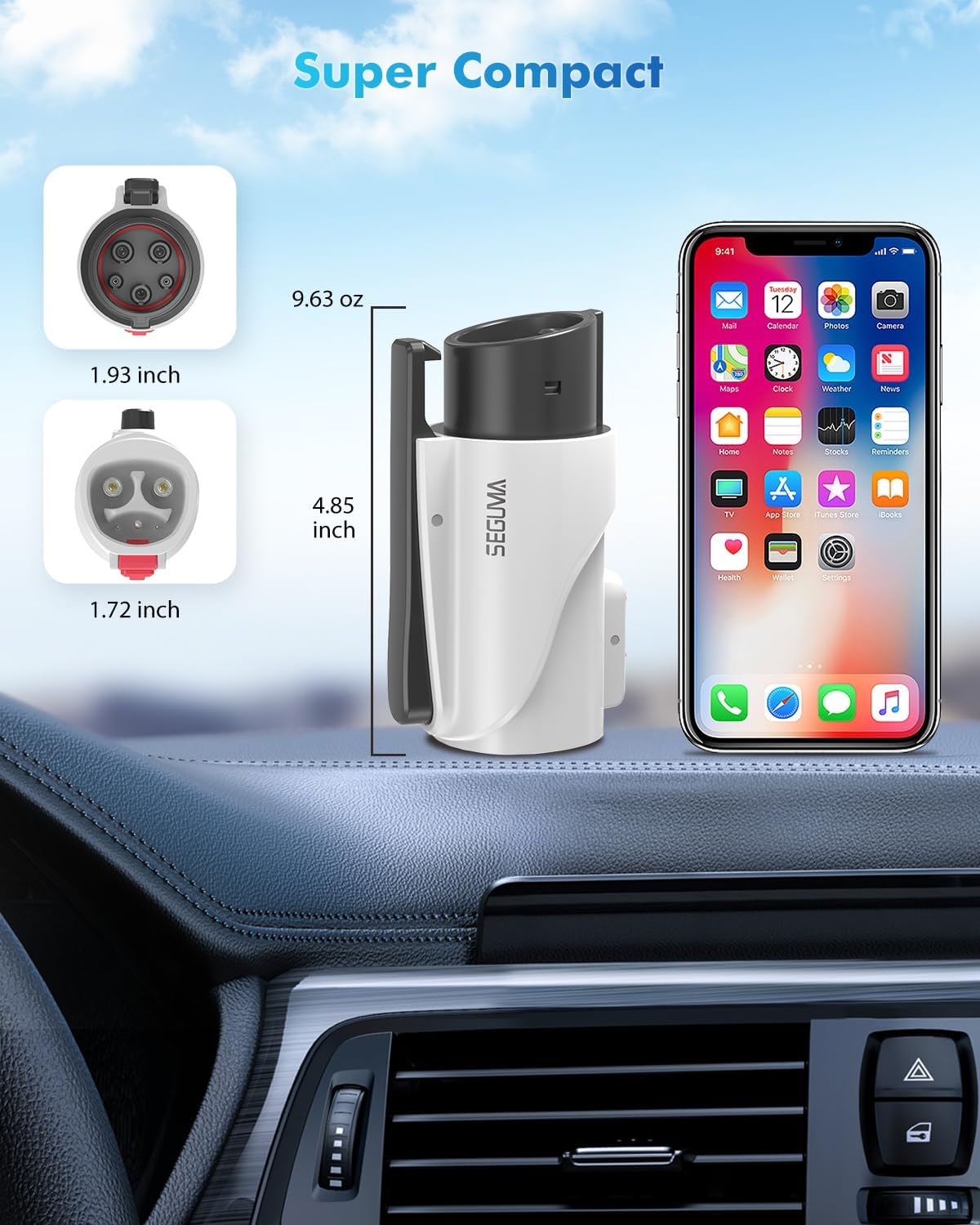 NACS to J1772 Adapter, Max 80Amp 250V J1772 EV Charging Adapter to Tesla Charger, Compatible with Tesla High Power Wall Connector, Home Mobile Chargers, Destination Charger, Suits for SAE J1772 EVs