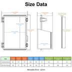 HoHaing Junction Box,IP67 Waterproof Electrical Box Hinged Clear Cover,Electrical Enclosure with Stainless Steel Latch,Terminal Box with Mounting Plate,Wire Connectors,Electrical Tapes,13.8"x9.8"x5.9"