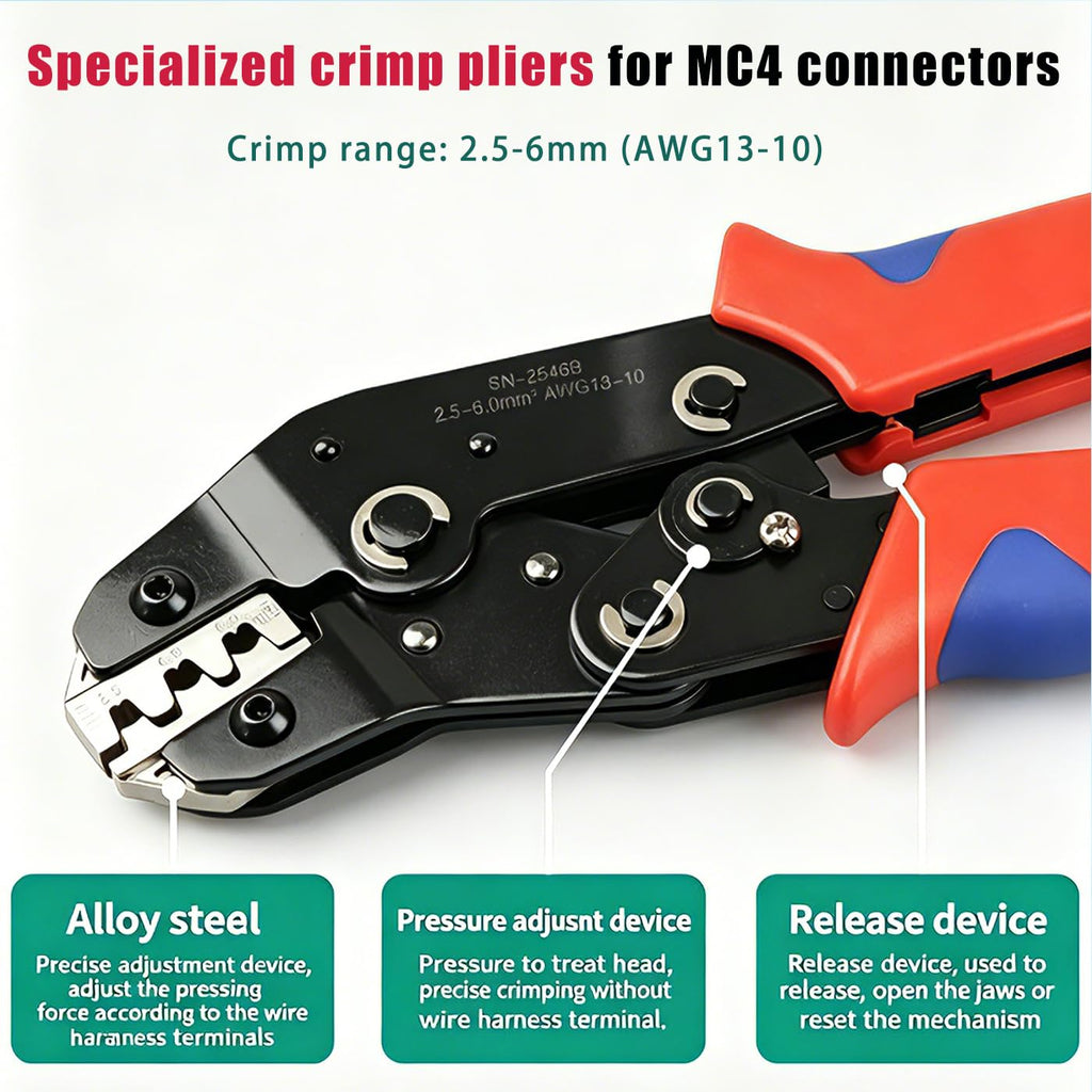 dakewang 24 Pairs 1000V 30A Solar Panel Connectors, 14-10AWG Crimping Tool and Heavy Duty Wire Stripper for MC4 Connectors and Solar Cable.