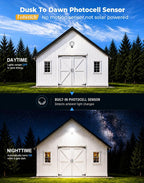 LED Barn Light, 150W 20000LM Yard Area Lights Dusk to Dawn Outdoor Lighting with Upgraded Photocell 6500K Adjustable Angle Daylight IP66 Waterproof Street Lights for Security/Farmhouse/Garage