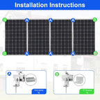 10PCS Solar Panel Mounting Brackets, Solar Panel Mount for 1-4PCS Thickness 1.4” Solar Panels, Solar Panel Brackets with 10x 6 Mini Rails 4X Water Drain Clips for Shingle,Slate,Metal and Tin Roof
