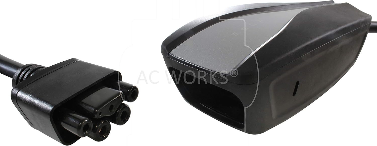 AC WORKS EV Charging Adapter for Tesla Use (TT-30P RV/Trailer 30A Gen2)