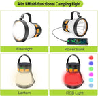 Lanterne de camping LED, 1500 lumens