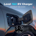 Level 1&2 Tesla Charger 2026 Upgraded, Level 1 ev Charger for Tesla with 20FT Cable, 3.5KW 16Amp, 110V-240V, NEMA 6-20 & 5-15, NACS Connector, Portable Electric Car Charger for Tesla Models Y/X/3/S