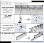 Tandefio Solar Panel Mounting Kit for 4-5 Solar Panels, Panel Kit for Shingle Roof, Adjustable with Clamps, L Shape Brackets, 88 Inch Rails(Silver)