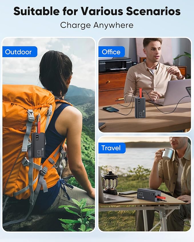 Chargeur portable avec batterie haute capacité de 90 000 mAh