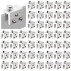 Racewill 48PCS Standing Seam Roof Clamps, Metal Roof Fixing Clamps, Racking Bracket for Solar Panel Module Installation, Starlink Base, Heat Cable and Snow Guard Attachment