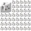 Racewill 48PCS Standing Seam Roof Clamps, Metal Roof Fixing Clamps, Racking Bracket for Solar Panel Module Installation, Starlink Base, Heat Cable and Snow Guard Attachment