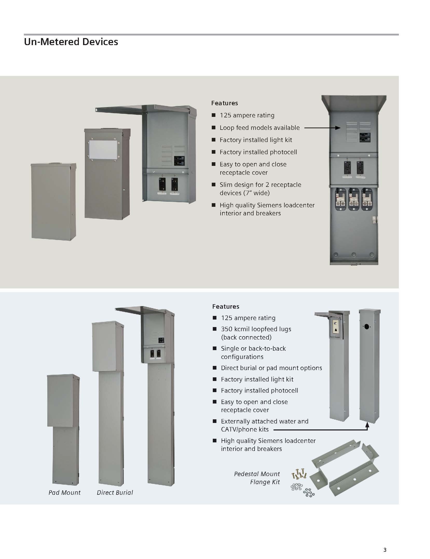 Siemens TL137US Talon Temporary Power Outlet Panel by with a 20, 30, and 50-Amp Receptacle Installed, 125 Amp Main Breaker, Unmetered