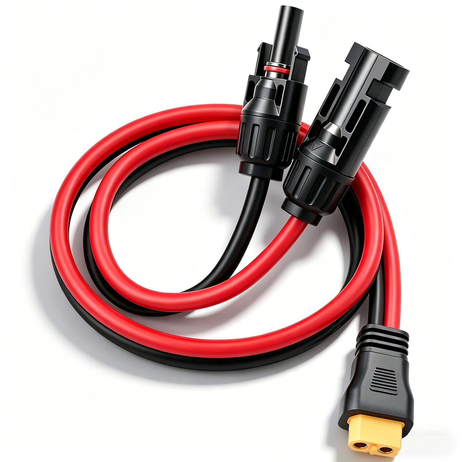 COMeap Solar Panel Cable for Ecoflow Anker SOLIX 12AWG, 10FT/3M Compatible with MC-4 to XT60 Plug Solar Panel Connector Adapter Extension for Portable Power Station Solar Generator RV