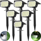 Tadyreal Solar Spot Lights Outdoor 10 Pack, [46 LED/3 Modes] Solar Landscape Spotlights Waterproof, 2-in-1 Auto On/Off Solar Powered Lights for Outside Yard Garden Wall Pathway(Cool White)