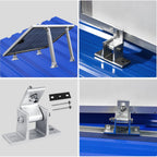 Solar Panel Mounting Brackets, 8PCS Adjustable RV Solar Panel Mount, Tilt Angle 10-60 Roof Mounting Kit for Solar Panels 400 W, 500 W