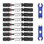 Usngsny 16 PCS Solar Panel Connectors, Male/Female IP67 Waterproof 1000V 30A Solar Cable Connectors (8 Pairs) with 2 Spanners（10AWG）