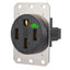 50 Amp EV Charging Outlet, NEMA 14-50R Heavy Duty Receptacle, Allen Screws Wiring, Industrial Grade, 3-Pole, 4-Wire, 125/250VAC, Black, ETL Listed